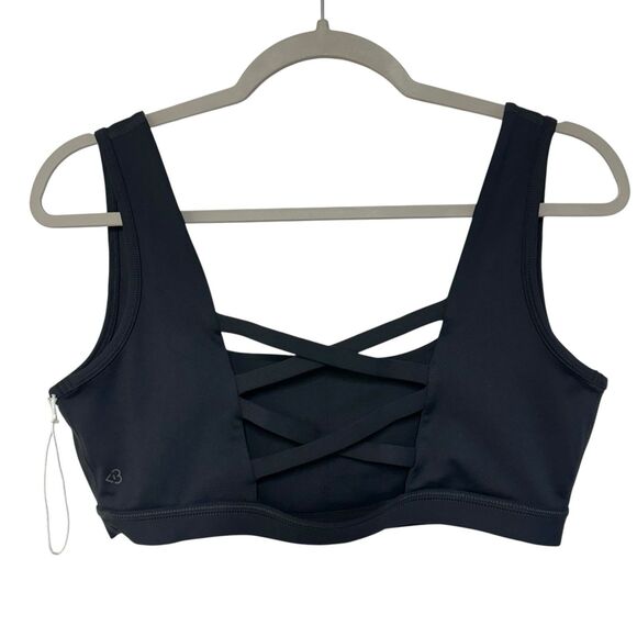 Blogilates Criss Cross Sports Bra Womens Large Black Unpadded Stretch - Picture 4 of 8